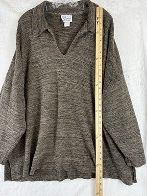 Stephanie Schuster Princess Knitwear Sweater 2X Brown Lagenlook 90s Tops Women