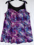 Swimsuits For All 24 Swim Dress Purple Blue Plus Size Womens