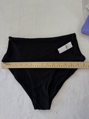 Gap High Rise Bikini Bottom Small Black Women Swimsuit New NWT