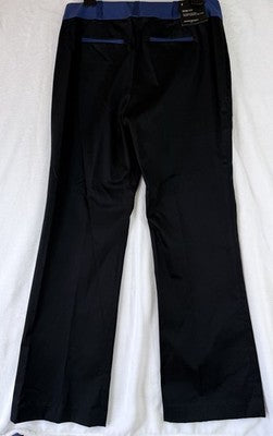 Banana Republic Ryan Pants 8 Women Black Blue Straight Leg New NWT