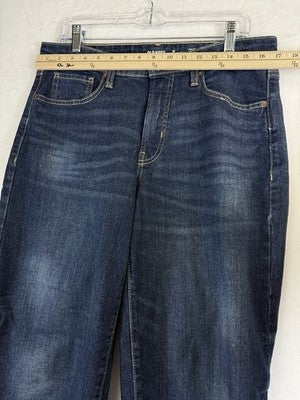 Old Navy High Rise OG Loose Jeans 12 Petite Womens Dark Blue