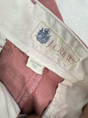 J Crew Shorts 32 Men’s Red 100% Cotton 11” Inseam Men Preppy Flat Front