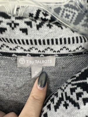 T By Talbots Tops Small Petite Long Sleeve Nordic Fair Isle Turtleneck Womens SP