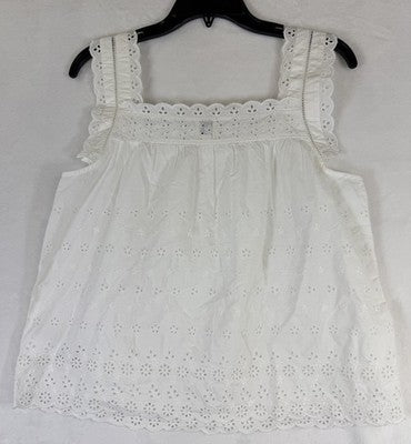 GAP x Doen Eyelet Top XS Womens Cotton Cottagecore Boho Sleeveless New NWT