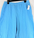 Gap Linen Pants Medium Womens Blue Linen Blend Easy Pull On Wide Hem New NWT