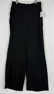 Old Navy Playa Wide Leg Pants Medium Womens Black High Waist New NWT