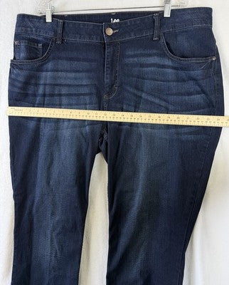 Riders by Lee Jeans 22W Indigo Womens Midrise Bootcut Dark Blue Plus Size