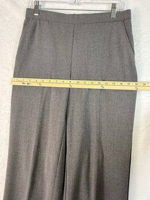 Briggs New York Pants 8 Petite Back Elastic Waist Gray 8P Pull On Womens