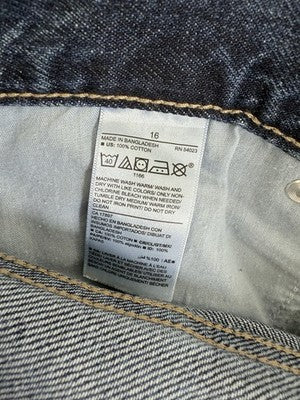 Old Navy Crop Jeans Womens 16 Slouchy Straight Leg Extra High Rise Blue NWT