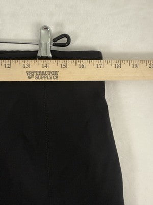 Talbots Portland Pants 16 Black Riding Stretch Ankle Front Seam Side Zip Womens