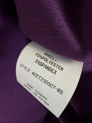 Melloday Top XL Purple Short Sleeve Blouse Womens