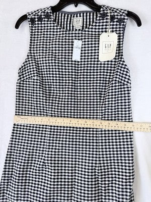Gap X Doen Dress 2 Blue Gingham Denim Mini Womens Sleeveless New NWT