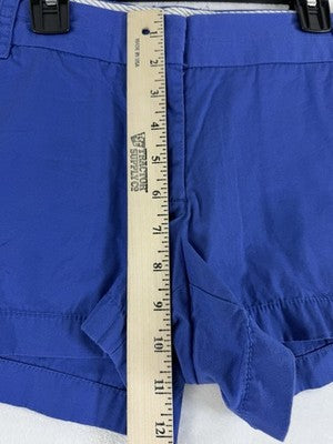 J Crew Broken In Chino Shorts Womens 4 Blue 100% Cotton 3”