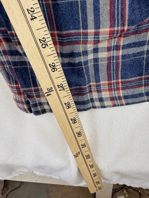 Toad And Co Large Mens Flannel Pajama Pants Shuteye Bottoms Red Plaid Gray Blue