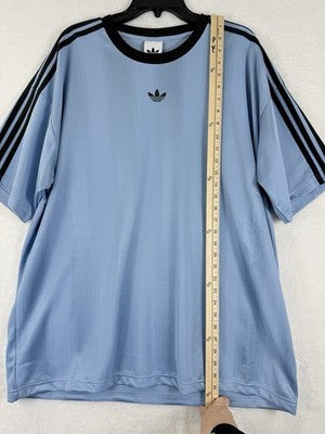 Adidas Jacquard Jersey Mens XL Ash Blue Black T Shirt Originals New NWT
