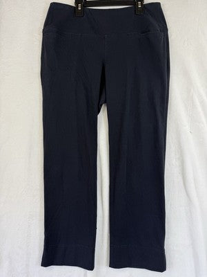 J Jill Wearever Collection Pants Medium Petite Navy Blue Pull On Womens