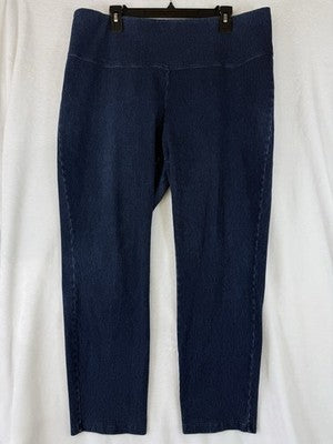 Women With Control Pants XL Pull On Navy Blue Prime Stretch Slimming