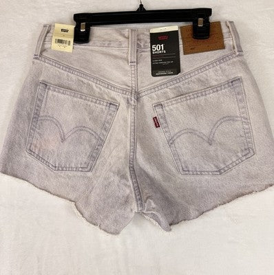Levis 501 Shorts Women 26 Purple Cut Off Button Fly New NWT