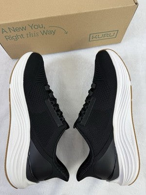 Kuru Womens Shoes 11.5 Wide Atom 2 Sneakers Black New Plantar Fasciitis