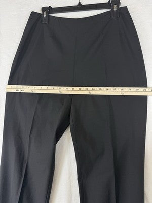 Piazza Sempione 48 Pants Wool Black Side Zip Womens
