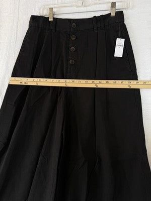 Gap X Doen Pants 8 High Rise Pleated Trousers Black Wide Leg Womens New NWT
