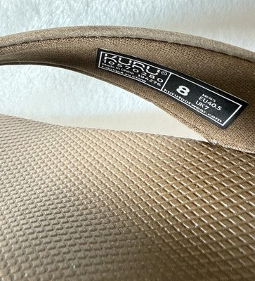 Kuru Mens Flip Flops 8 Kala 2 Brown Leather Sandals Plantar Fasciitis New