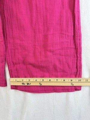 Gap Kids Crinkle Gauze Easy Wide Leg Pants Medium 8 Girls Pink Pull On New NWT