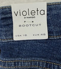 Mango Jeans Women 16 Martha Bootcut MNG Violeta High Rise Boot Cut Blue New