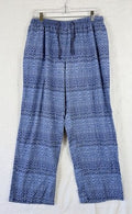 LL Bean Flannel Pajama Pants Womens Medium Blue Fair Isle