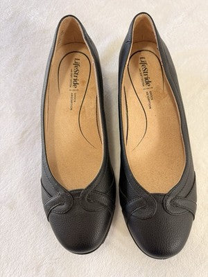 LifeStride Shoes For Women 8 Wide Infinite Loafer Black Slip On Flats