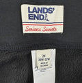 Lands End Serious Sweats Pants 2X Black High Rise Pull On Sweatpants Womens