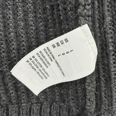 American Eagle Cardigan Sweater Large Womens Gray Long Sleeve Open Front Pockets