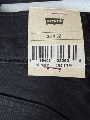 Levis 318 Shaping Wide Leg Jeans 25 Womens Black 25x32 Levi’s New NWT