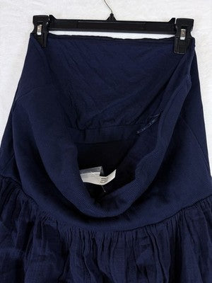 Gap Maxi Dress XL Women Strapless Cotton Gauze Mixed Media Fit & Flare New