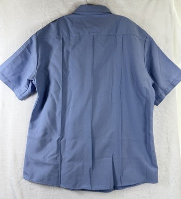 Blauer 8610 Z Shirt XL Short Sleeve Zippered Polyester Police Uniform Blue Mens