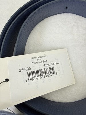 Eloquii Belt 14 16 Blue Faux Leather Snake Gold Tone Plus Size Women New