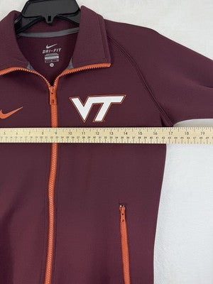 Nike Virginia Tech Hokies Dri-FIT Full Zip Track Jacket Small Mens Maroon