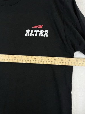 Altra Running T Shirt Men Medium Black Short Sleeve Stay Out There Crew Neck Tee