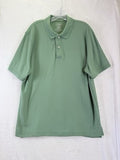 LL Bean Premium Double L Polo Shirt Large Men Green Short Sleeve Traditional Fit