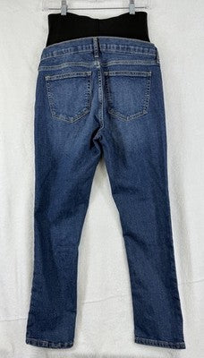 Gap Maternity Vintage Slim Jeans 27 4 Womens Full Panel True Waistband Blue NWT