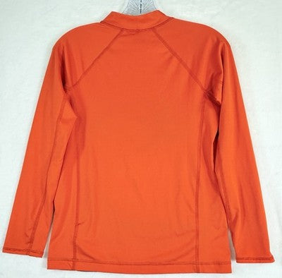 Lands End Rash Guard Boys Large Long Sleeve Swim Shirt Orange Tie Dye Kids