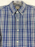 J Crew Shirt Mens Slim Fit Small Blue Plaid Button Down Long Sleeve