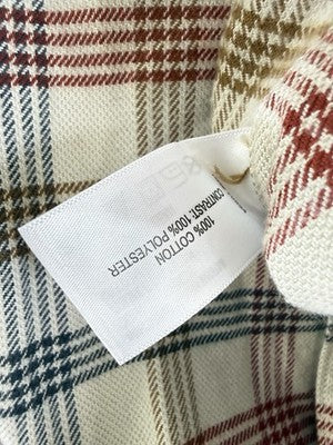 Orvis Perfect Flannel Shirt Medium Tall Plaid Button Up Blue Long Sleeve Mens