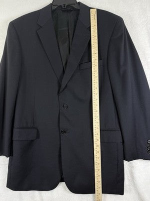 Jos A Bank Blazer 43r Wool Navy Blue Suit Jacket Mens 2 Signature Collection