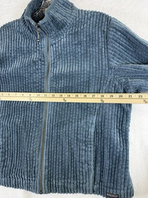 Woolrich Jacket Womens Large Petite Kinsdale Wide Wale Corduroy Full Zip Green