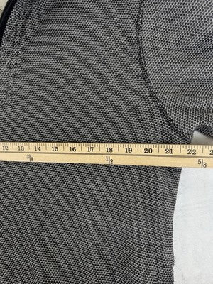 Orvis Mens Medium 1/4 Zip Pullover Gray Sherpa Fleece Lined Long Sleeve Shirt