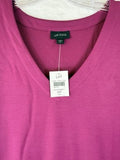 J Jill Wearever Dress Medium Petite Shift Short Sleeve Knit Womens MP New NWT