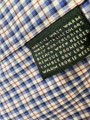 Lauren Ralph Lauren Shirt Mens 16.5 32/33 Blue Plaid Long Sleeve Button Non Iron