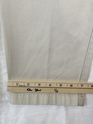 LL Bean Khaki Pants 8 Petite Womens Tan Beige Original Fit High Rise 100% Cotton