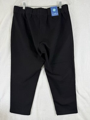 Soft Surroundings Large Petite Capris Black Triple Jeans Womens Pull On New NWT